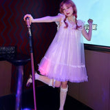 Get trendy with [August Unicorn] Rose romance transparent outer dress - Dresses available at Peiliee Shop. Grab yours for $75 today!