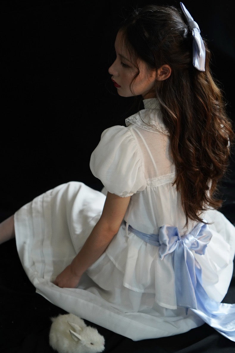 Get trendy with [Nololita] Hallucination Rose The Missing Moon Silk Like Cotton Shirt Christmas - Shirts & Tops available at Peiliee Shop. Grab yours for $36 today!