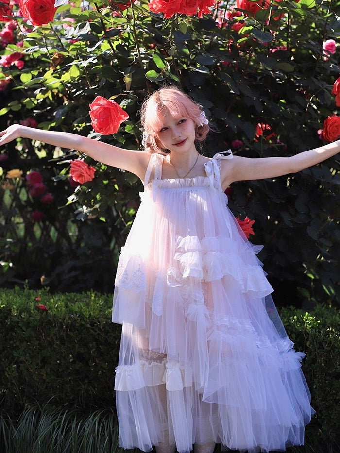 Get trendy with [August Unicorn] Angelic Mist Handmade Outer Princess Dress - Dresses available at Peiliee Shop. Grab yours for $116 today!