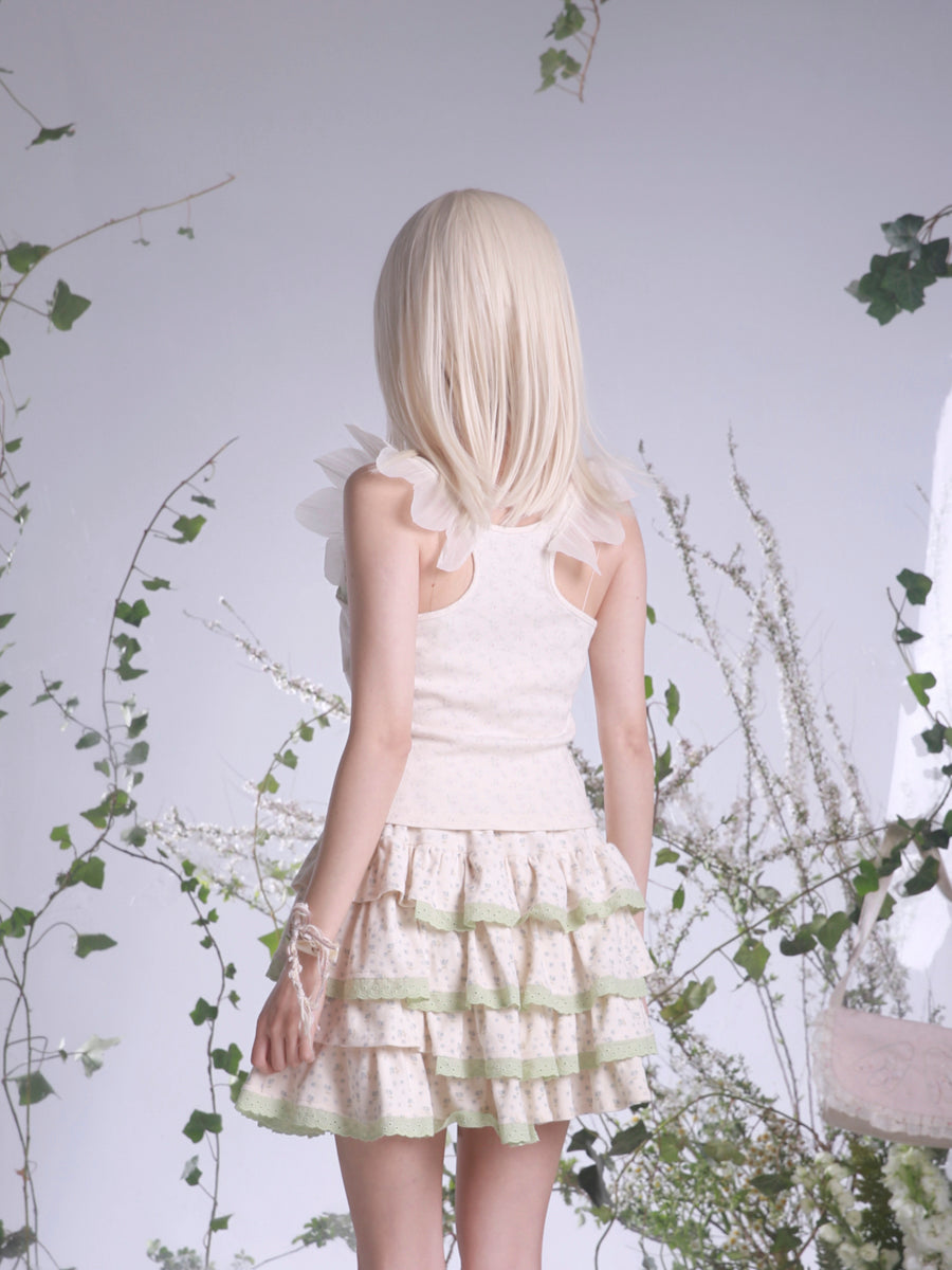 Get trendy with [Rose Island] Lil Spring Tinker Bell Crop Top Skirt Set - Dress available at Peiliee Shop. Grab yours for $29 today!