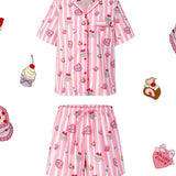 Sleepy Fairy Happy Birthday Pajama Set Short Sleeve & Shorts