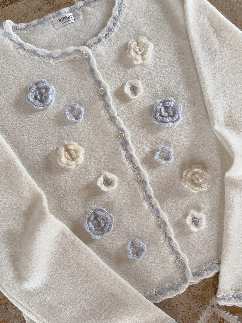 Get trendy with Snow White’s Floral Knitted Cardigan - Sweater available at Peiliee Shop. Grab yours for $23 today!