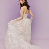 - Songe Atelier - Peach Flower Mist Wedding Bridal Dress Tailor Made