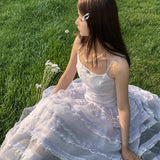 Pacific Position Lavender Whisper Ruffle Midi Dress