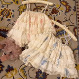 August Unicorn Rococo Lace 2 ways of wearing Cami top or mini skirt