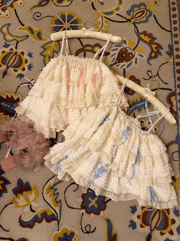 August Unicorn Rococo Lace 2 ways of wearing Cami top or mini skirt
