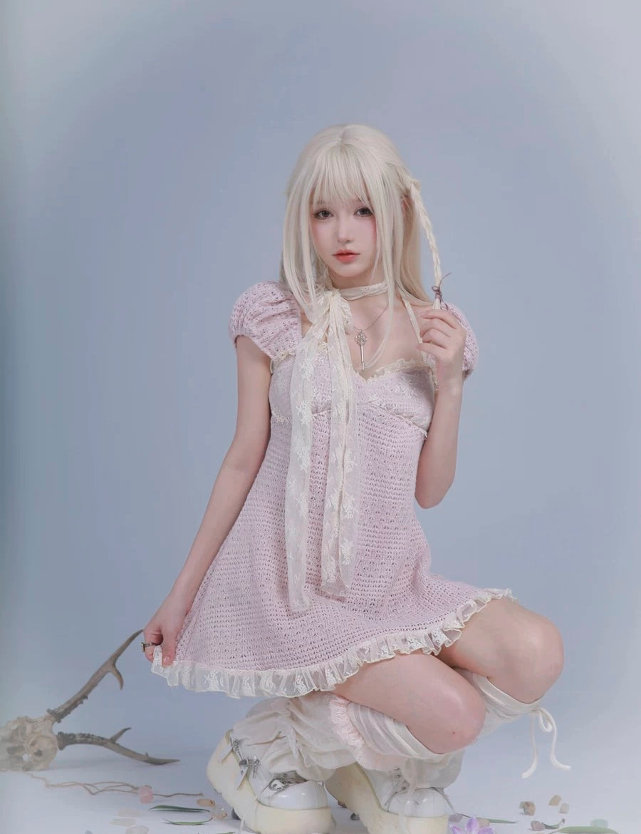 Get trendy with Rose Island AW24 Elf Guardian - Sakura Fairy Mini Dress - Crop Top available at Peiliee Shop. Grab yours for $46 today!