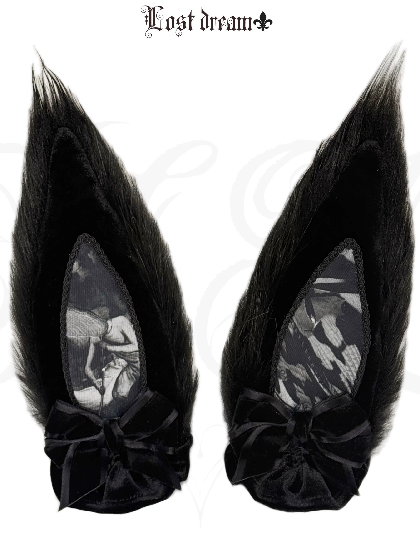 【予約】NoLolita 25SS ロストドリーム フェイクファー耳うさぎヘアクリップピン コスプレ