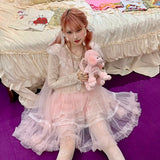 Get trendy with [August Unicorn] Rose romance transparent outer dress - Dresses available at Peiliee Shop. Grab yours for $75 today!