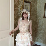 August Unicorn Rococo Lace 2 ways of wearing Cami top or mini skirt