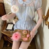Coquette Babydoll Gingham romper jumpsuit