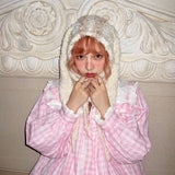 [August Unicorn] The Girl Gingham Babydoll Thin Coat