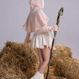 Rose Island Elf’s Cozy Little Pink Cape and Gloves Set