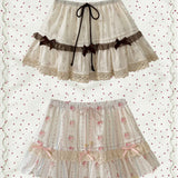 Rose Island Forest Tea Party Floral Mini Skirt with Bloomers