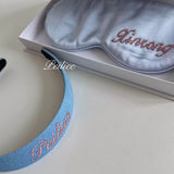 Custom Name Sugar Denim Babydoll Hairband Handmade Gift
