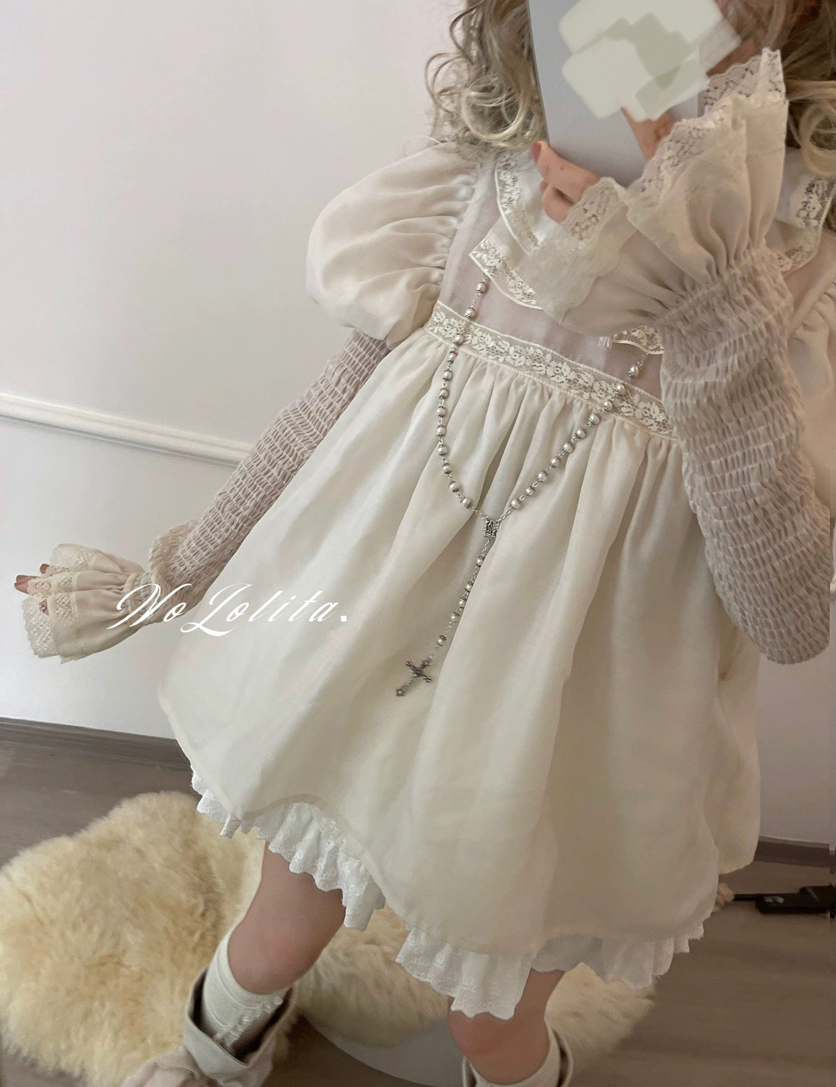 Get trendy with [Nololita] Hallucination Rose The Missing Moon Silk Like Cotton Shirt Christmas - Shirts & Tops available at Peiliee Shop. Grab yours for $36 today!