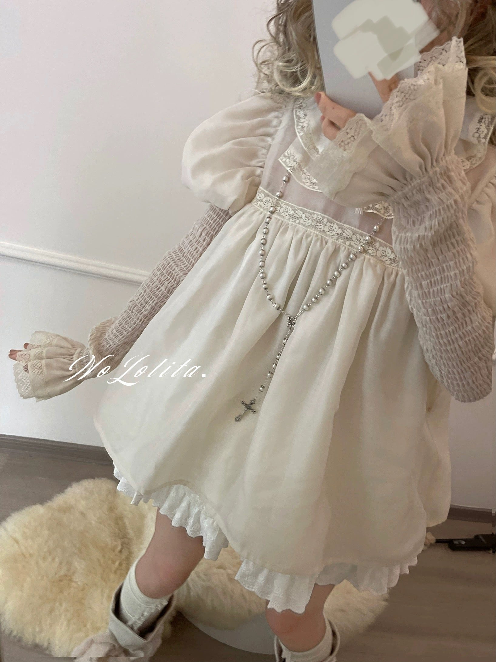 Get trendy with [Nololita] Hallucination Rose The Missing Moon Silk Like Cotton Shirt Christmas - Shirts & Tops available at Peiliee Shop. Grab yours for $36 today!