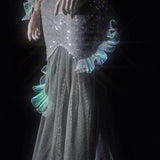 [Blood Supply] Silver Song Of Siren Mermaid Illusion Halter Maxi Dress