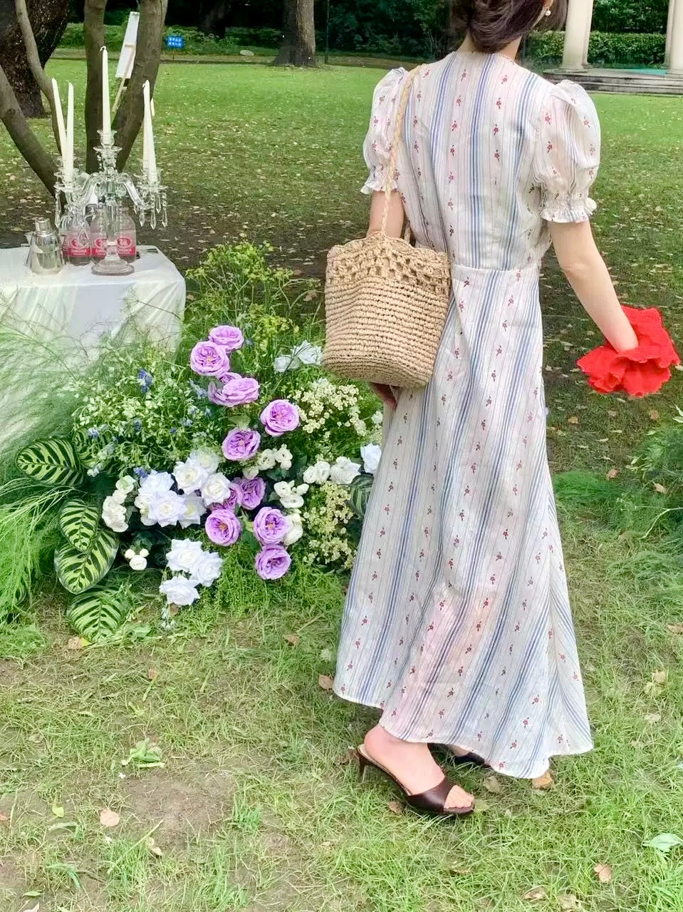 Get trendy with Holiday in south France vintage style floral midi dress - Dresses available at Peiliee Shop. Grab yours for $36.80 today!