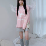 KiraYura • Lonely Angel Hearts Cotton Sweatshirt