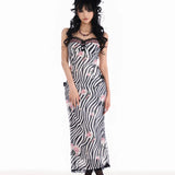 Evil Tooth Zebra Agejo Gal Midi Dress