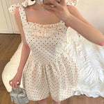 Get trendy with [Leonie] Polka Dot Doll Mini Dress - Clothing available at Peiliee Shop. Grab yours for $39 today!