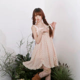 Rose Island 25ss Floral Fawn Dream Coquette Core Dress