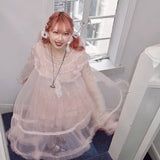 Get trendy with [August Unicorn] Rose romance transparent outer dress - Dresses available at Peiliee Shop. Grab yours for $75 today!