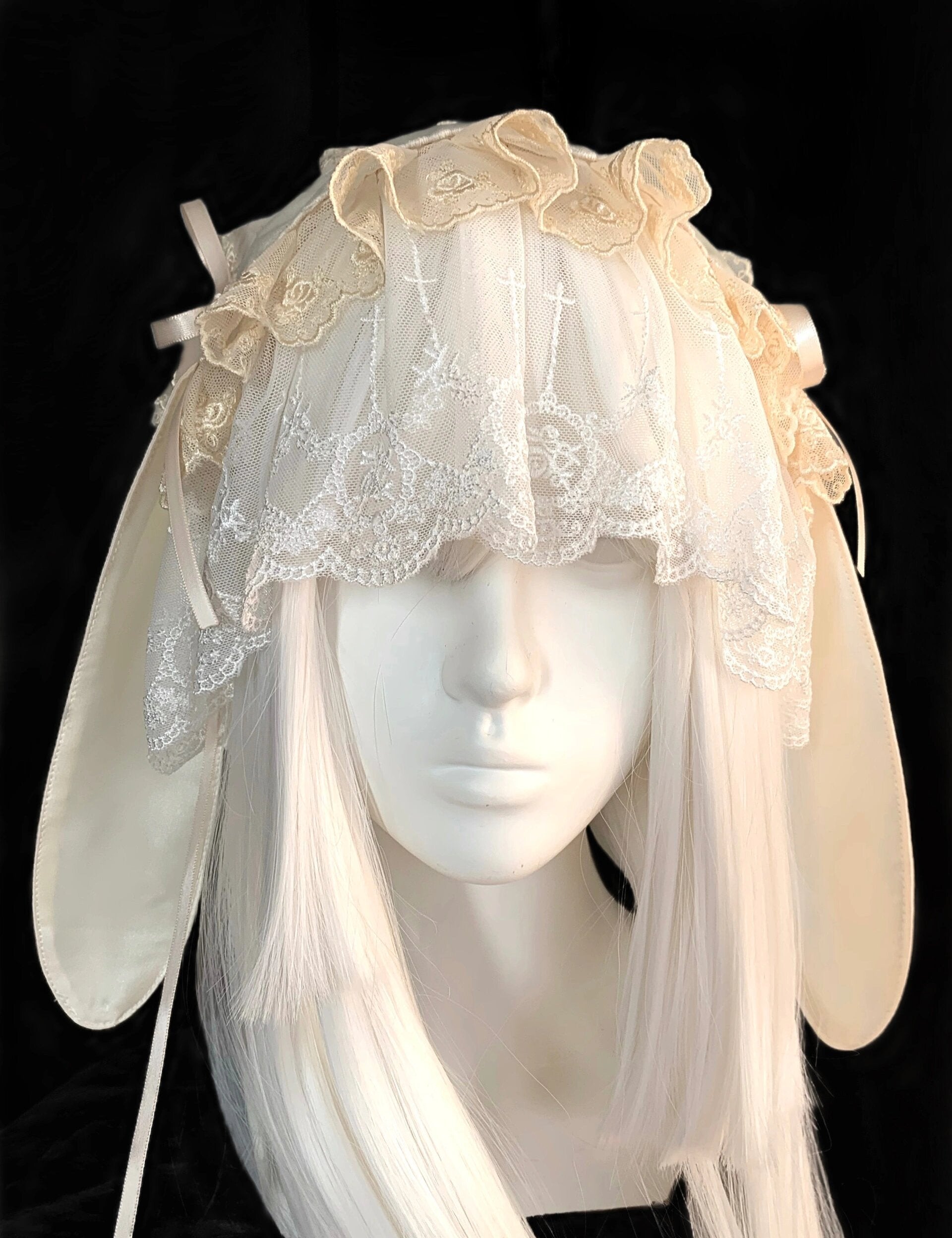 Get trendy with Beige Version Handmade Bunny Hat Headband -  available at Peiliee Shop. Grab yours for $21.90 today!