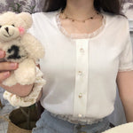 Get trendy with [SALE] Ice creamy crop top shirt - Dresses available at Peiliee Shop. Grab yours for $14 today!