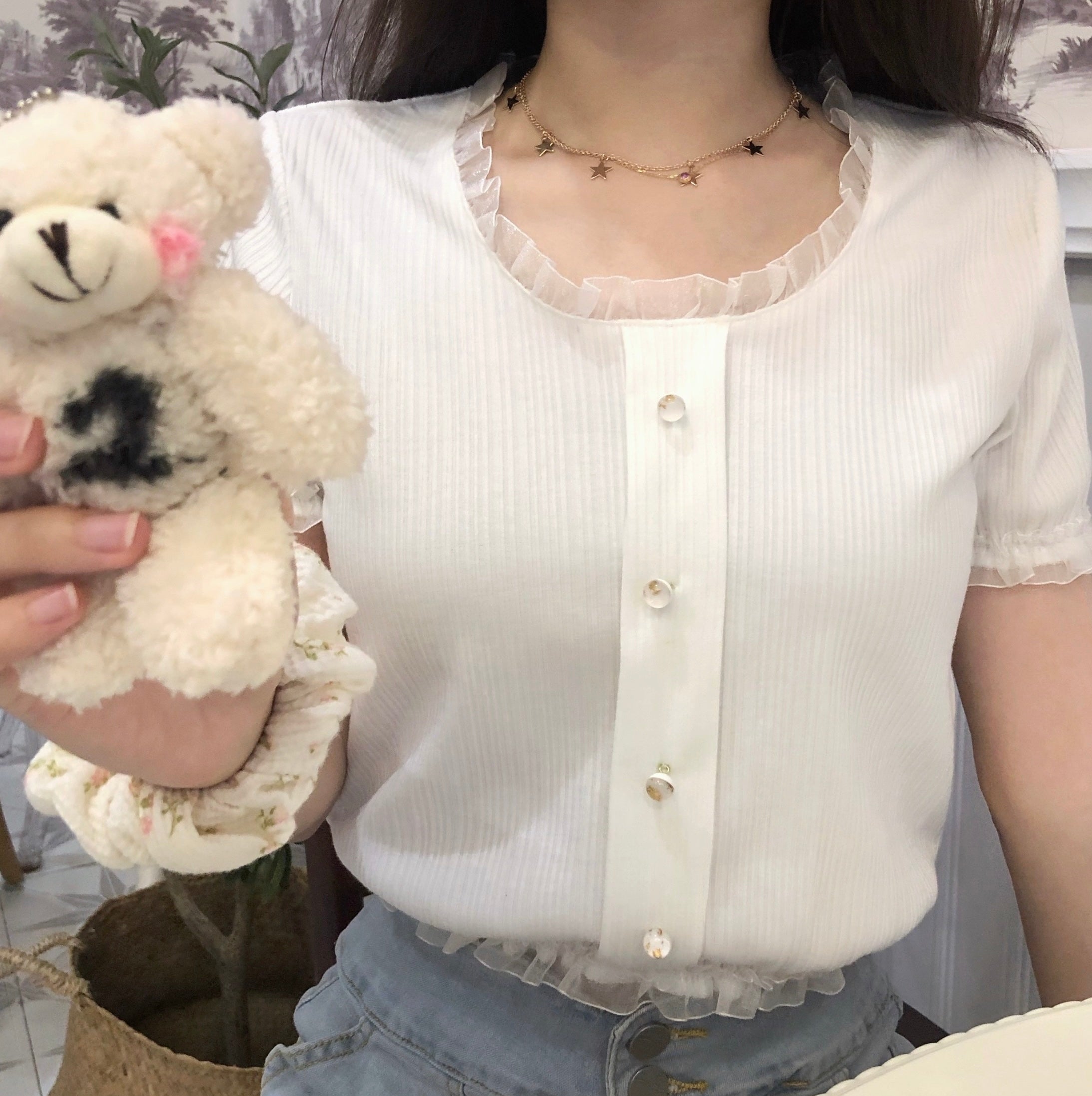 Get trendy with [SALE] Ice creamy crop top shirt - Dresses available at Peiliee Shop. Grab yours for $14 today!