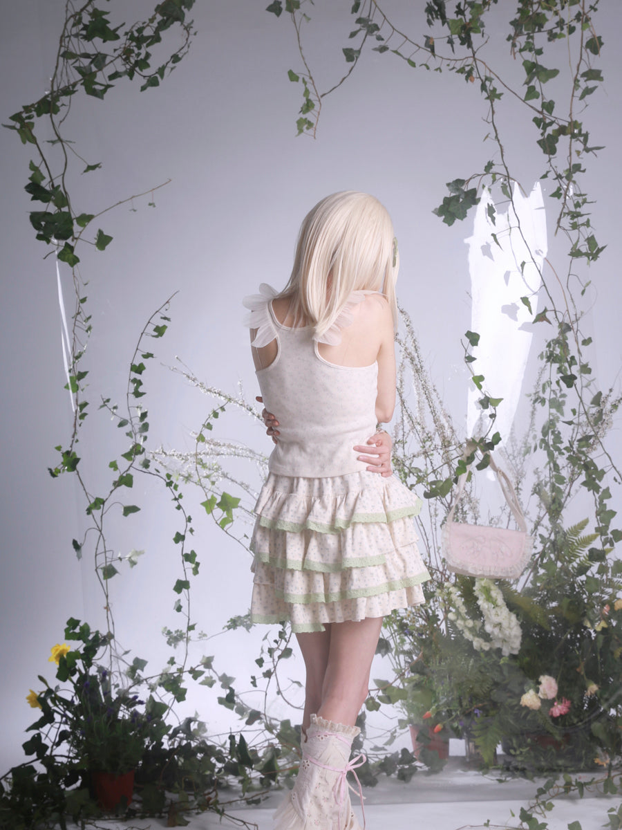Get trendy with [Rose Island] Lil Spring Tinker Bell Crop Top Skirt Set - Dress available at Peiliee Shop. Grab yours for $29 today!