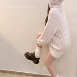 Get trendy with Soft Pink Age Wool Blended Sweater Hoodie - Sweater available at Peiliee Shop. Grab yours for $9 today!