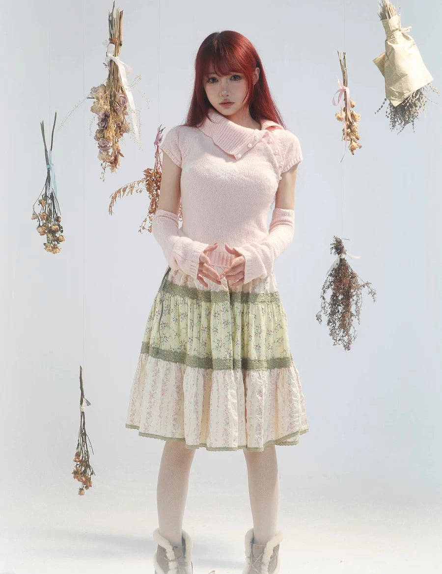 Get trendy with [Rose Island] Fairy Spirit Floral Midi Skirt -  available at Peiliee Shop. Grab yours for $34 today!