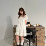 PacificPosition Sunday in Provence Vintage Lace Cotton Babydoll Dress