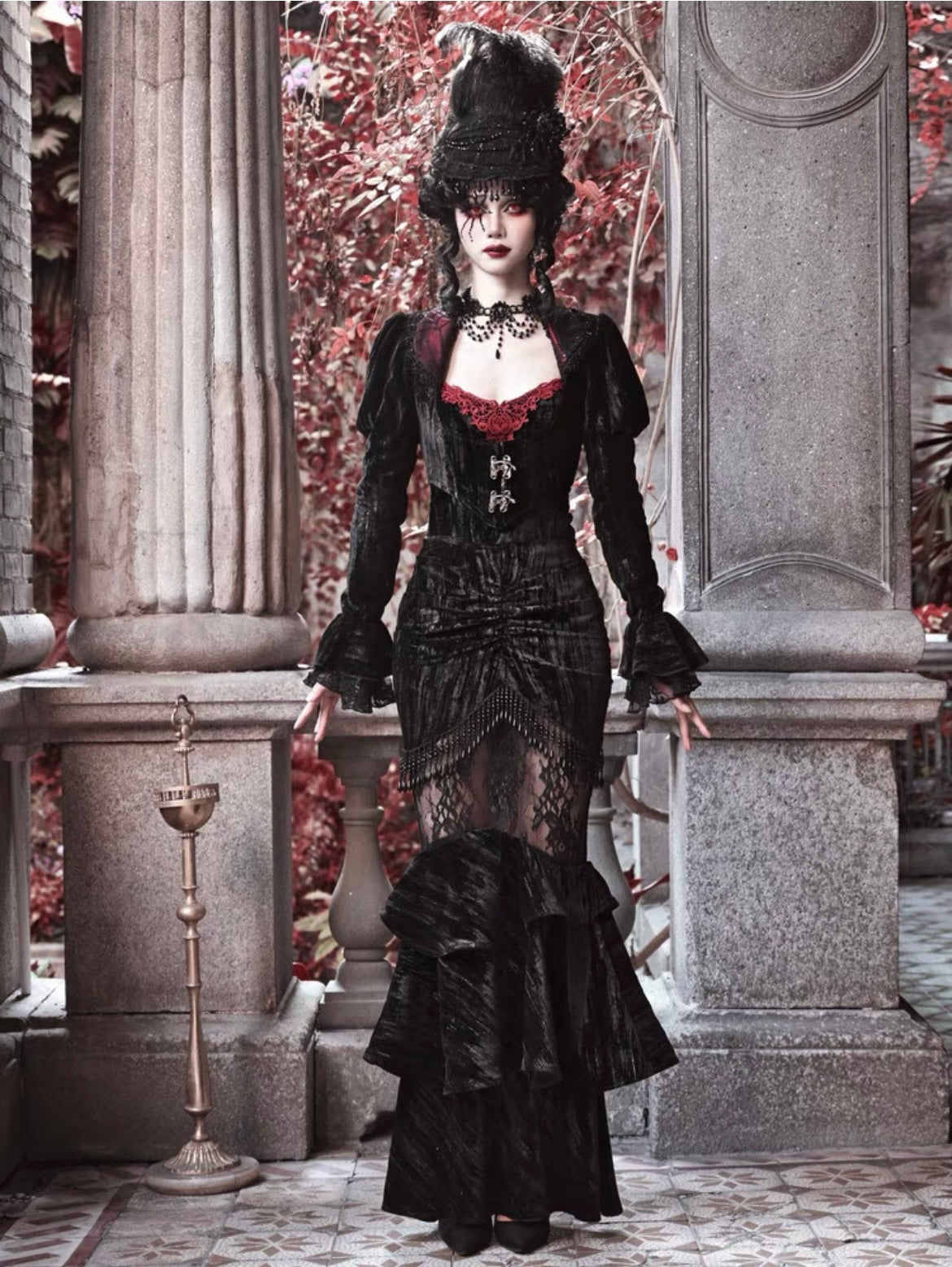 Get trendy with [Blood Supply] Gothic Mermaid Skirt - Clothing available at Peiliee Shop. Grab yours for $48 today!