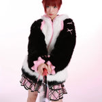 Get trendy with Evil Tooth Kawaii Panda Look Faux Fur Hoodie Coat Christmas -  available at Peiliee Shop. Grab yours for $78 today!