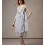 [Global Free Shipping] Fa Sogno Blue Moonlight Sonata Lace Chiffon Dress