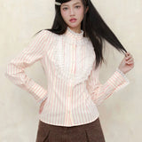 KiraYura • Victorian Ribbon Cotton Blouse Shirt