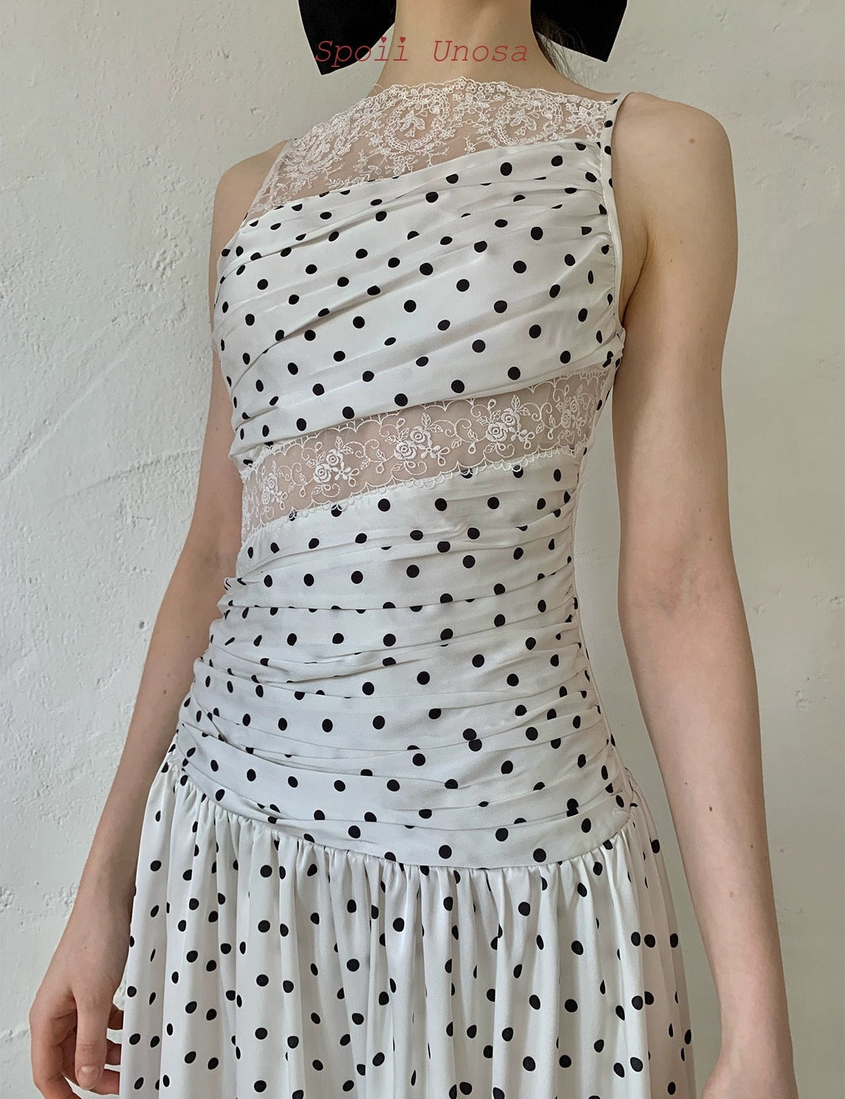 Get trendy with [SPOII UNOSA] Fleur De Saint Tropez Polka Dress MIDI Dress Gown -  available at Peiliee Shop. Grab yours for $78 today!