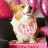 Sleepy Fairy Sweet Heart Pet Bandana Adjustable Cotton Dog & Cat Bib