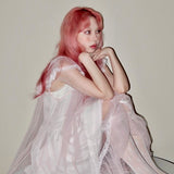 Get trendy with [August Unicorn] Rose romance transparent outer dress - Dresses available at Peiliee Shop. Grab yours for $75 today!