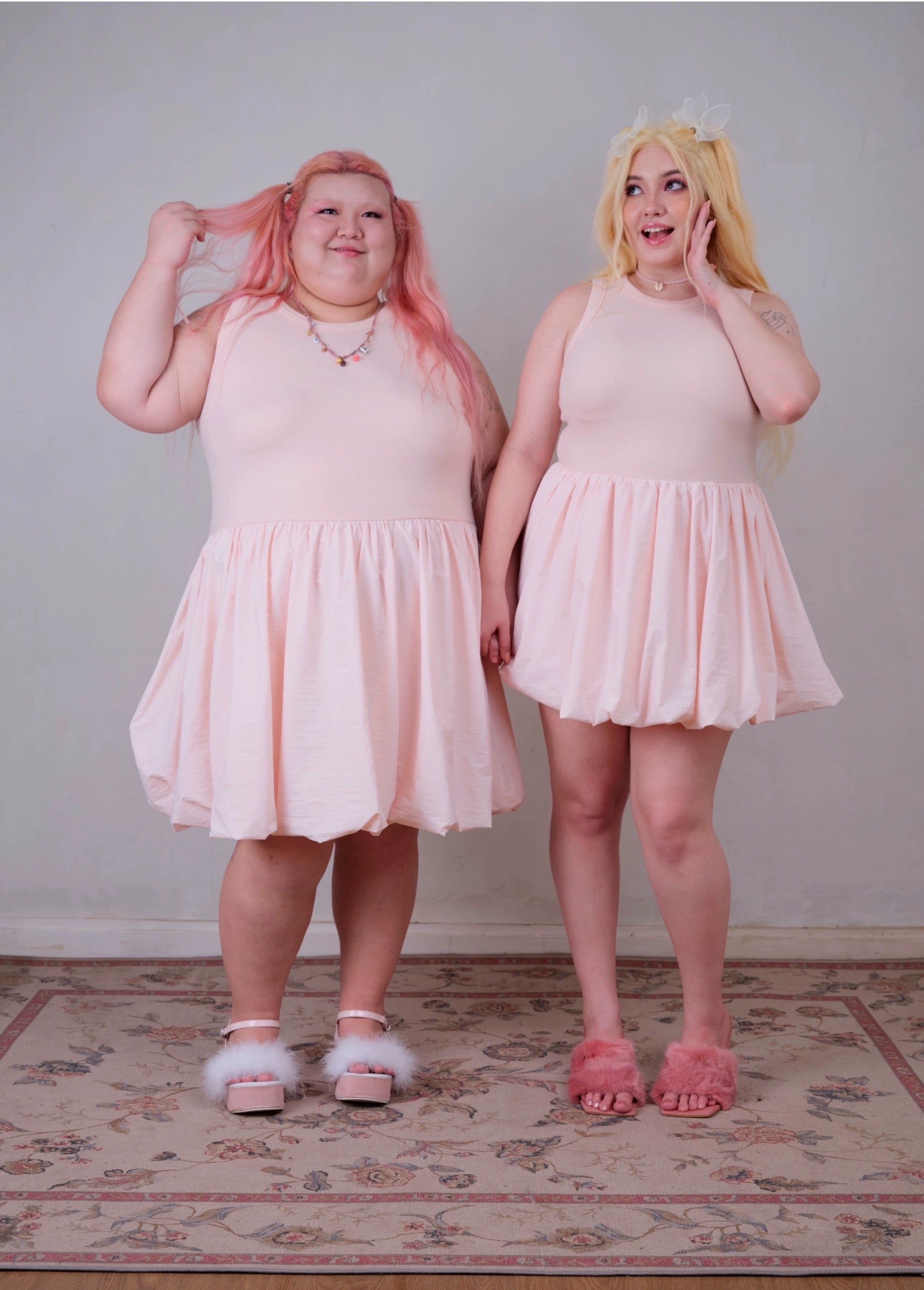 Get trendy with [Curve Beauty]Pink Dream Lover Dress -  available at Peiliee Shop. Grab yours for $56 today!