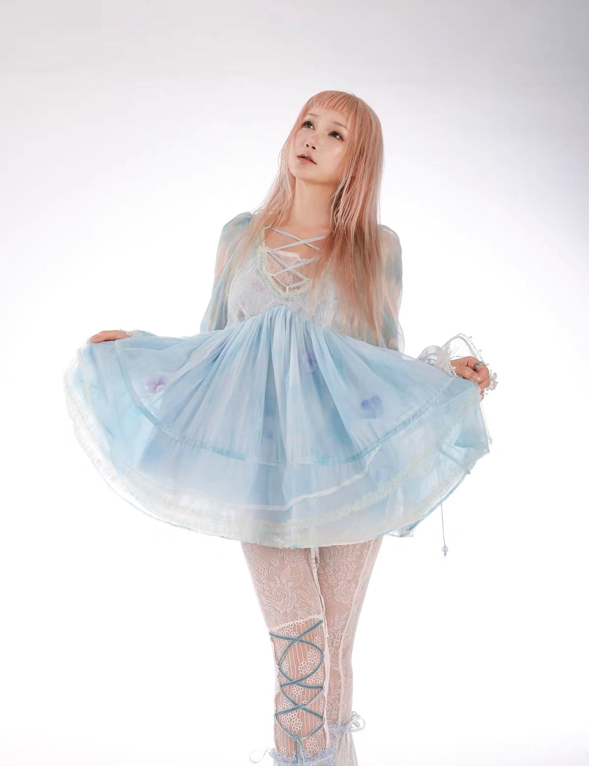 Rose Island Letter from the Moon Long sleeves Jellyfish Dress