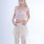 Get trendy with I love being me - Rose Island Crop Top -  available at Peiliee Shop. Grab yours for $26 today!