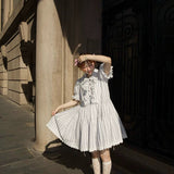 August Unicorn Wonderland Maid Stripe Dress