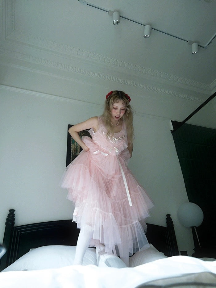Get trendy with [August Unicorn] Handmade Skill Fairy Lace Tulle Outer Dress - Dresses available at Peiliee Shop. Grab yours for $188 today!