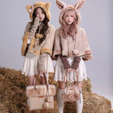 Rose Island Forest Fawn Deer Knit Tote Bag