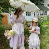 Customized Sewing Diary Handmade Kids Version Lavender Moon Cotton Dress