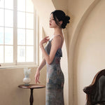 Get trendy with Butterfly waltz whisper floral midi dress - Dress available at Peiliee Shop. Grab yours for $38 today!